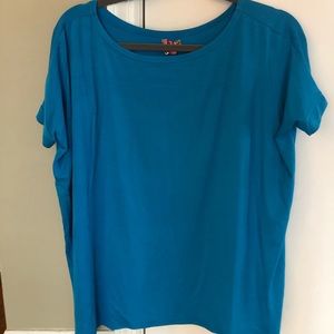 Piko Blue Short Sleeve Top